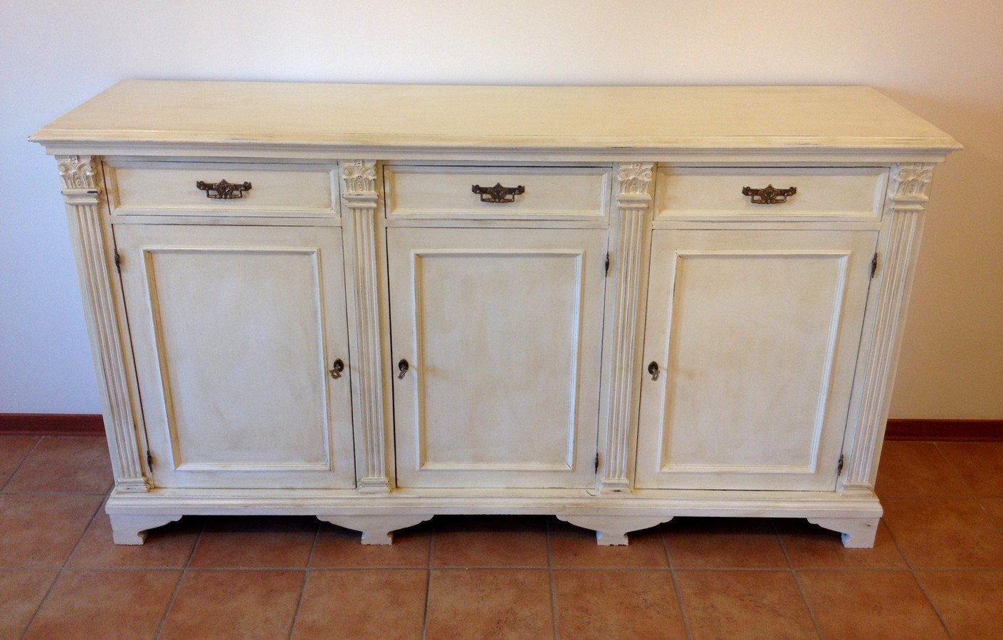 Shabby chic Credenza Restauro Antichità Montinaro Prima/dopo